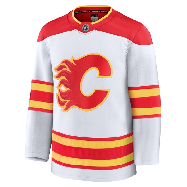 Calgary Flames  Away Premium Jersey - White/Black/Red