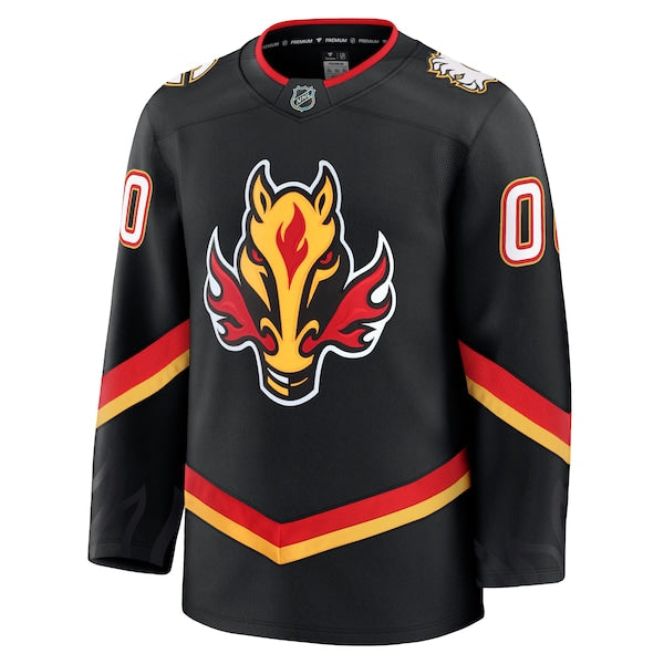 Calgary Flames  Alternate Premium Custom Jersey - Black/Red/White