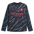 Julián Álvarez Manchester City Puma 2023/24 Third Replica Long Sleeve Player Jersey - Navy
