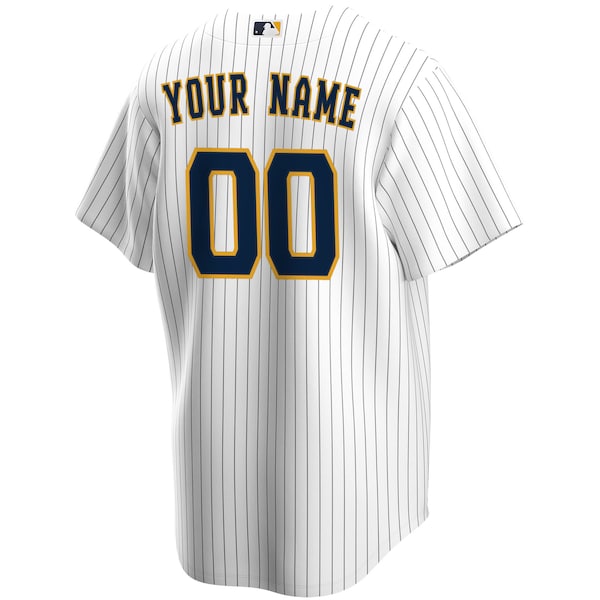 Milwaukee Brewers Nike Alternate Replica Custom Jersey - White