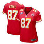 Travis Kelce Kansas City Chiefs Nike Women's Super Bowl LVIII Game Jersey - Red