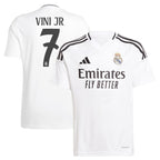 Vini Jr. Los Merengues adidas Youth 2024/25 Home Replica Player Jersey - White