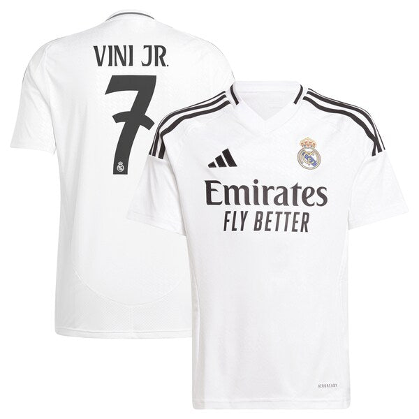 Vini Jr. Los Merengues adidas Youth 2024/25 Home Replica Player Jersey - White