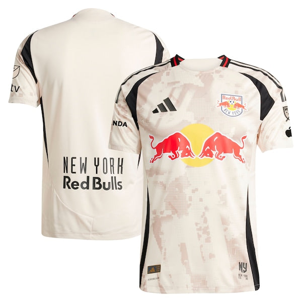 New York Red Bulls adidas 2025 Stone Kit Authentic Jersey - Tan