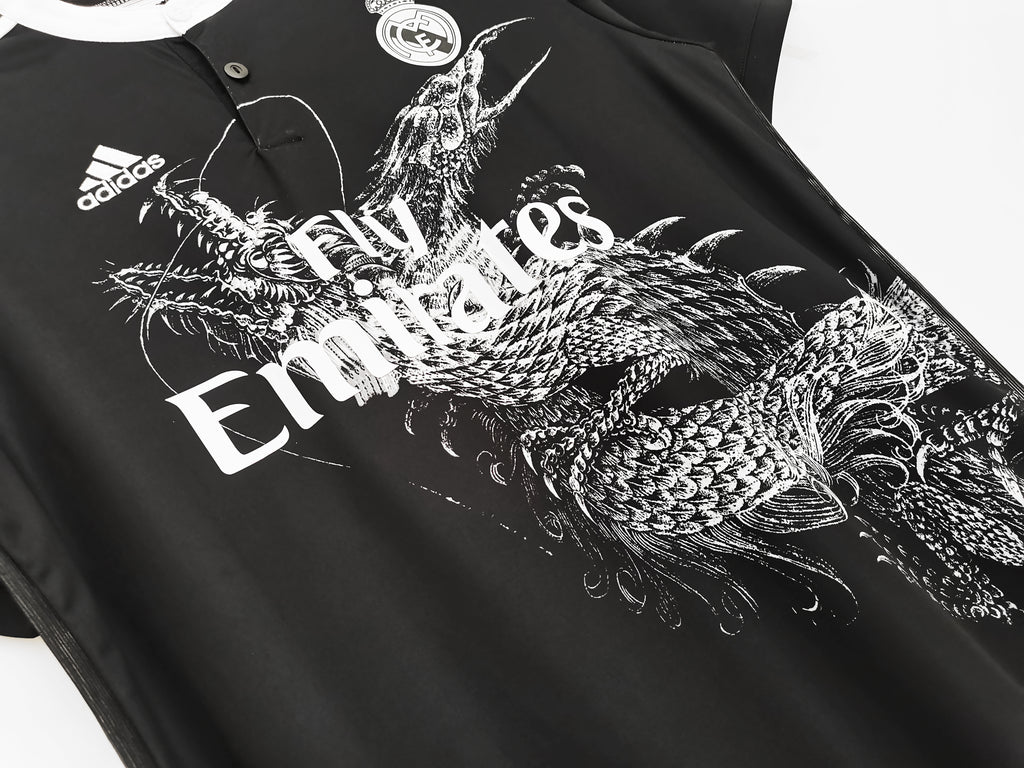 Los Merengues 2014-15 Second Away Vintage Custom Jersey - Black Dragon