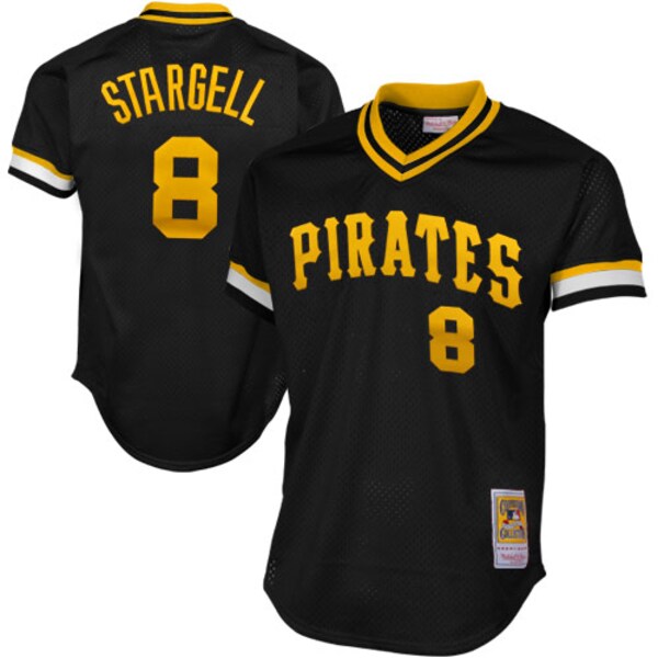 Willie Stargell Pittsburgh Pirates 1982 Authentic Cooperstown Collection Mesh Batting Practice Jersey - Black