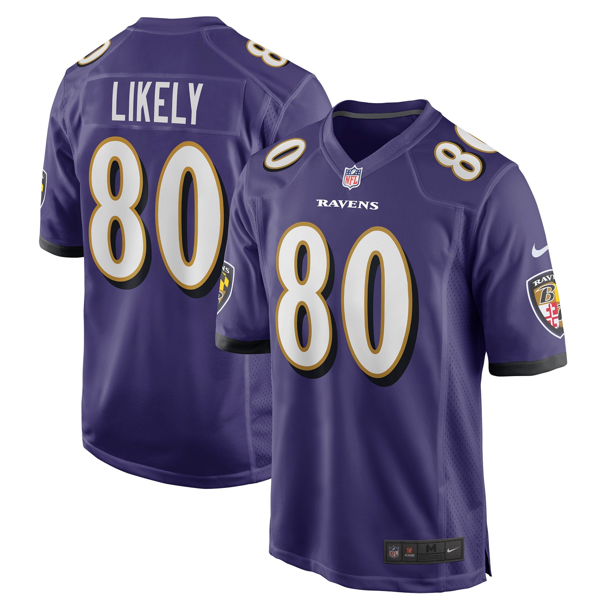 Isaiah Likely Baltimore Ravens Nike Alternate Game Jersey - Black/Purple