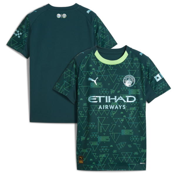 Manchester City Puma x EA SPORTS FC Youth 2025/26 Fourth Jersey - Green