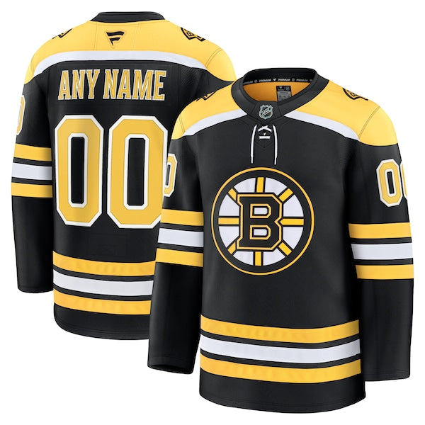 Boston Bruins  Home Premium Custom Jersey - Black/White