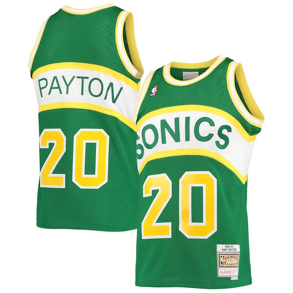 Gary Payton Seattle SuperSonics  Hardwood Classics Swingman Jersey - Green