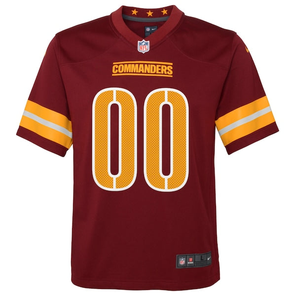 Washington Commanders Nike Youth Game Custom Player Jersey - Burgundy