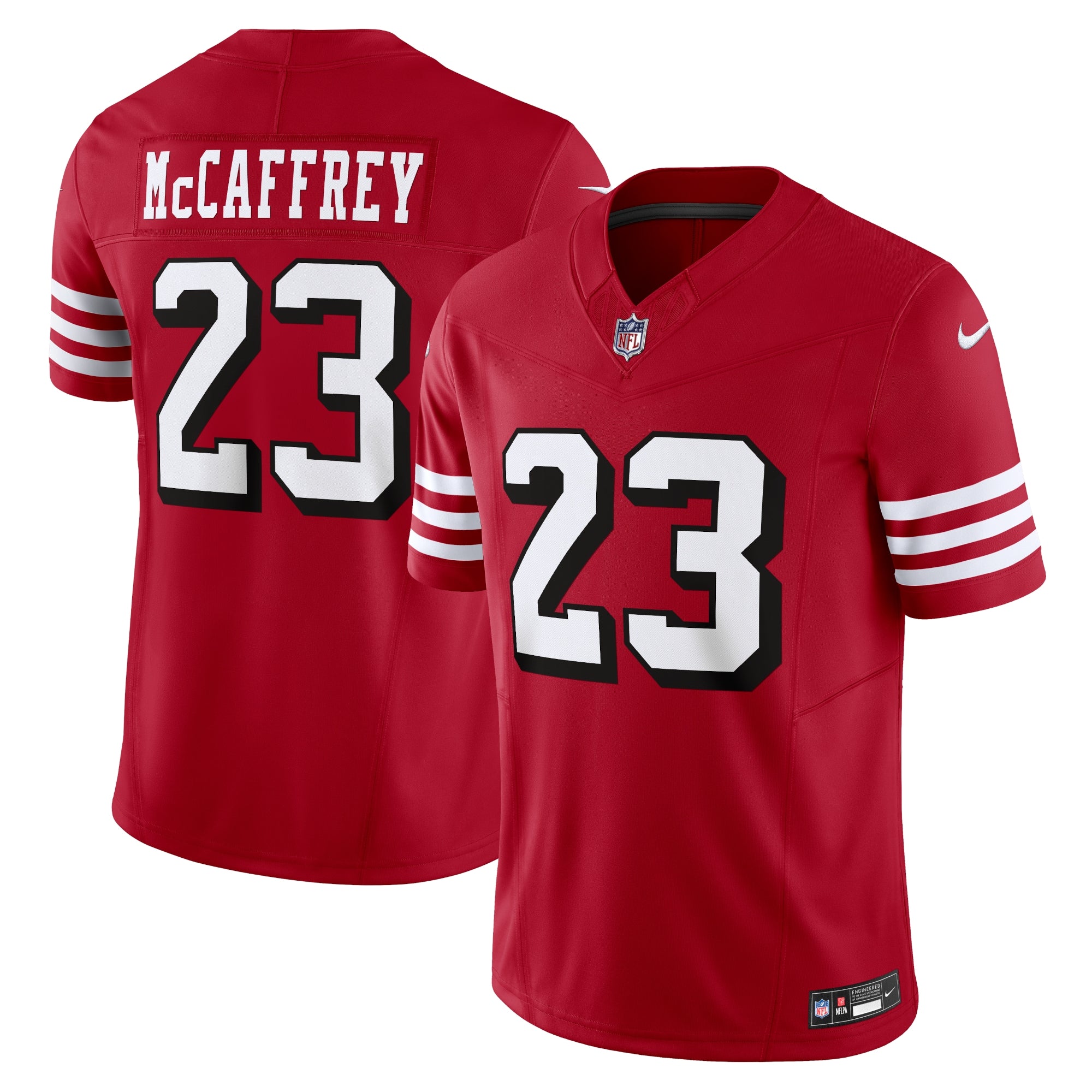Christian McCaffrey San Francisco 49ers Nike Vapor F.U.S.E. Limited Jersey - White