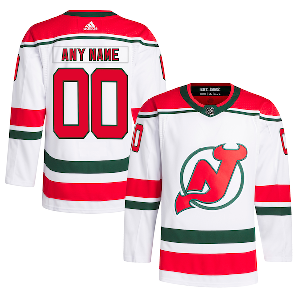 New Jersey Devils adidas 2022/23 Heritage Primegreen Authentic Pro Custom Jersey - White