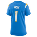 Number 1 Mom Los Angeles Chargers Nike Women's Game Jersey - Powder Blue