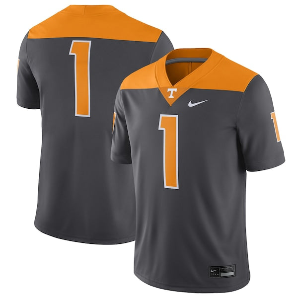 #1 Tennessee Volunteers Nike Alternate Game Jersey - Anthracite