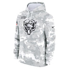 Chicago Bears Nike 2024 Salute to Service Club Fleece Pullover Hoodie - Arctic Camo