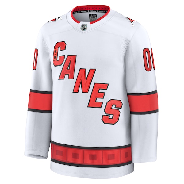 Carolina Hurricanes  Away Premium Custom Jersey - White/Red/Black