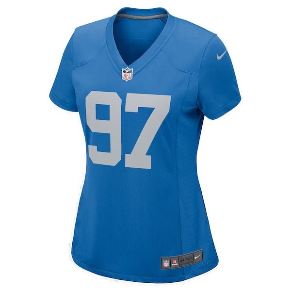 Aidan Hutchinson Detroit Lions Nike Women's Player Jersey - Blue/Silver