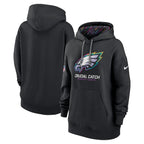 Philadelphia Eagles Nike Women's 2024 NFL Crucial Catch Club Pullover Hoodie - Black