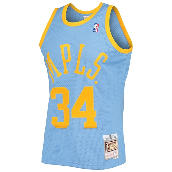 Shaquille O'Neal Los Angeles Lakers 2001/02 Hardwood Classics Swingman Jersey - Powder Blue