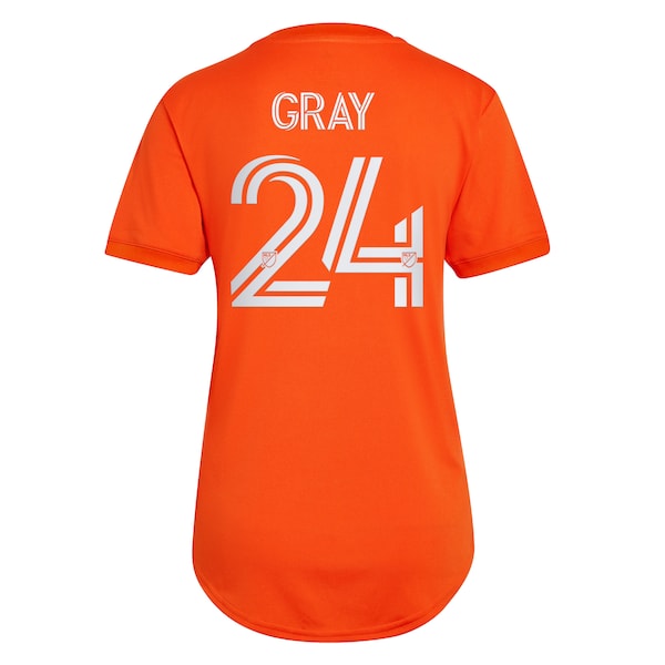Tayvon Gray New York City FC adidas Women's 2022 The Volt Kit Replica Player Jersey - Orange