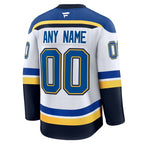 St. Louis Blues  Away Premium Custom Jersey - White/Blue