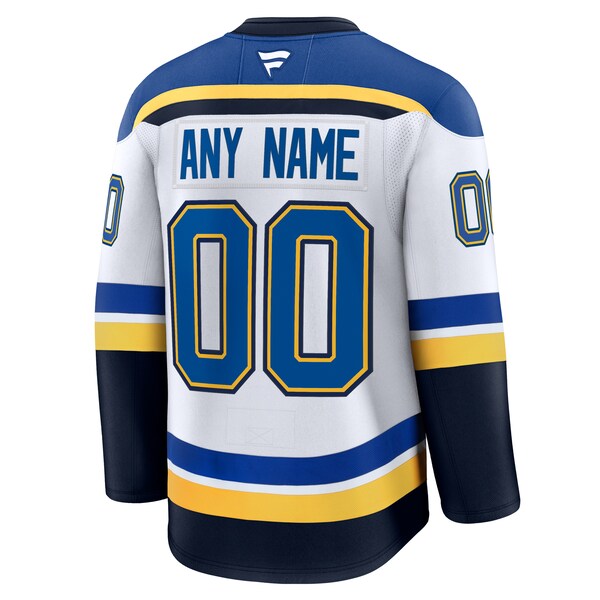 St. Louis Blues  Away Premium Custom Jersey - White/Blue