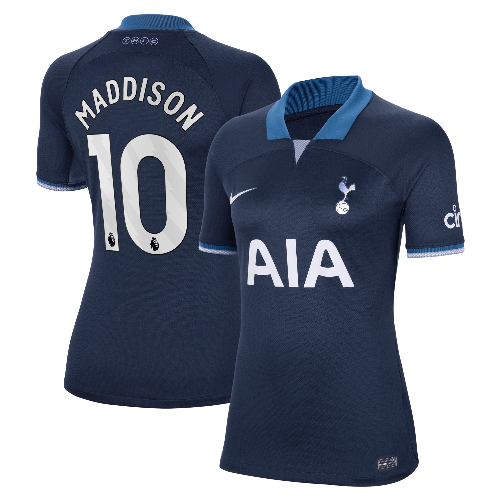 James Maddison Tottenham Hotspur Nike Women's 2023/24 Home Stadium Replica Player Jersey - White/Navy/Tan