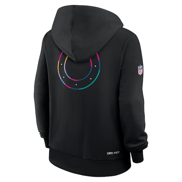 Indianapolis Colts Nike Women's 2025 NFL Crucial Catch Sideline Standard Issue Dri-FIT Hoodie - Black