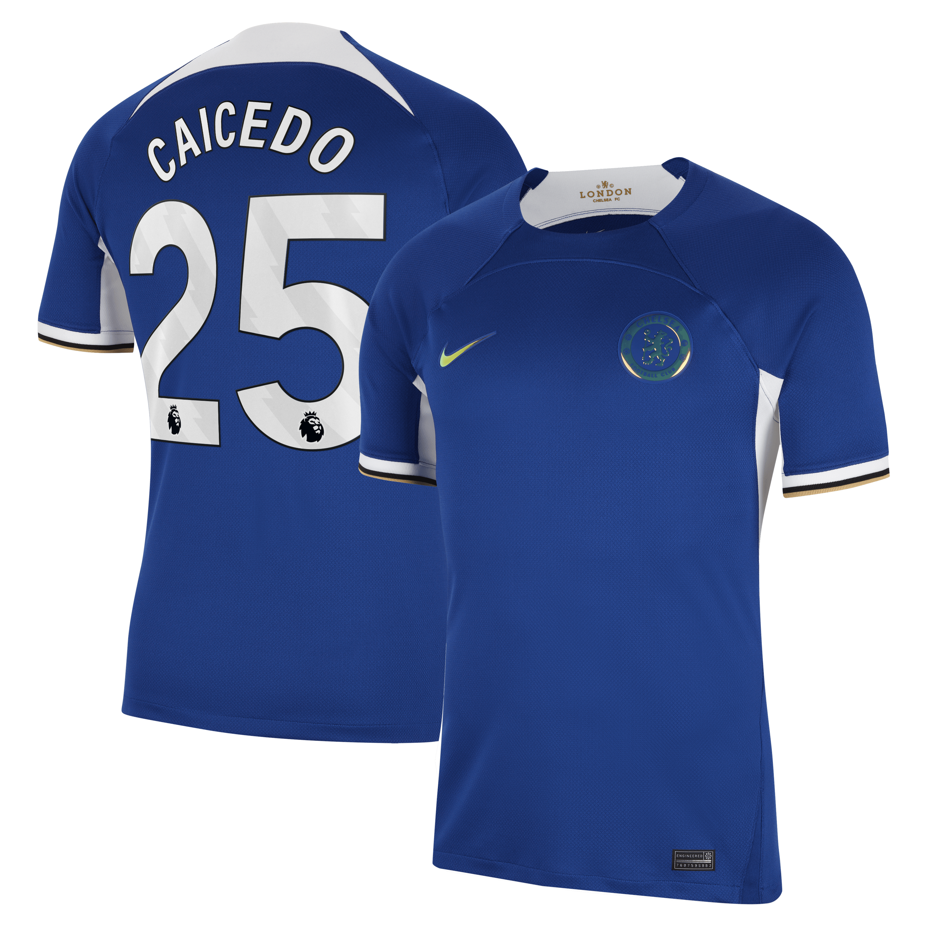 Moisés Caicedo Chelsea Nike 2023/24 Third Stadium Replica Player Jersey - Mint/Blue/Navy