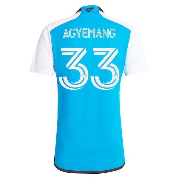 Patrick Agyemang Charlotte FC adidas 2024 The Carolina Kit: Explore Replica Player Jersey - Blue