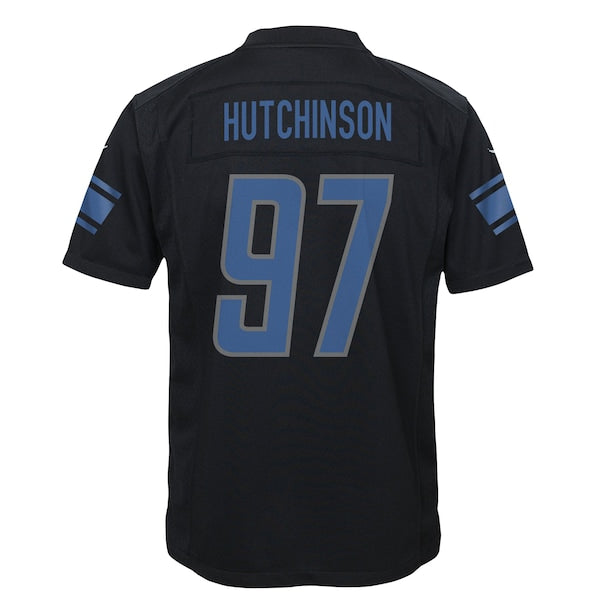 Aidan Hutchinson Detroit Lions Nike Youth Game Jersey - Black