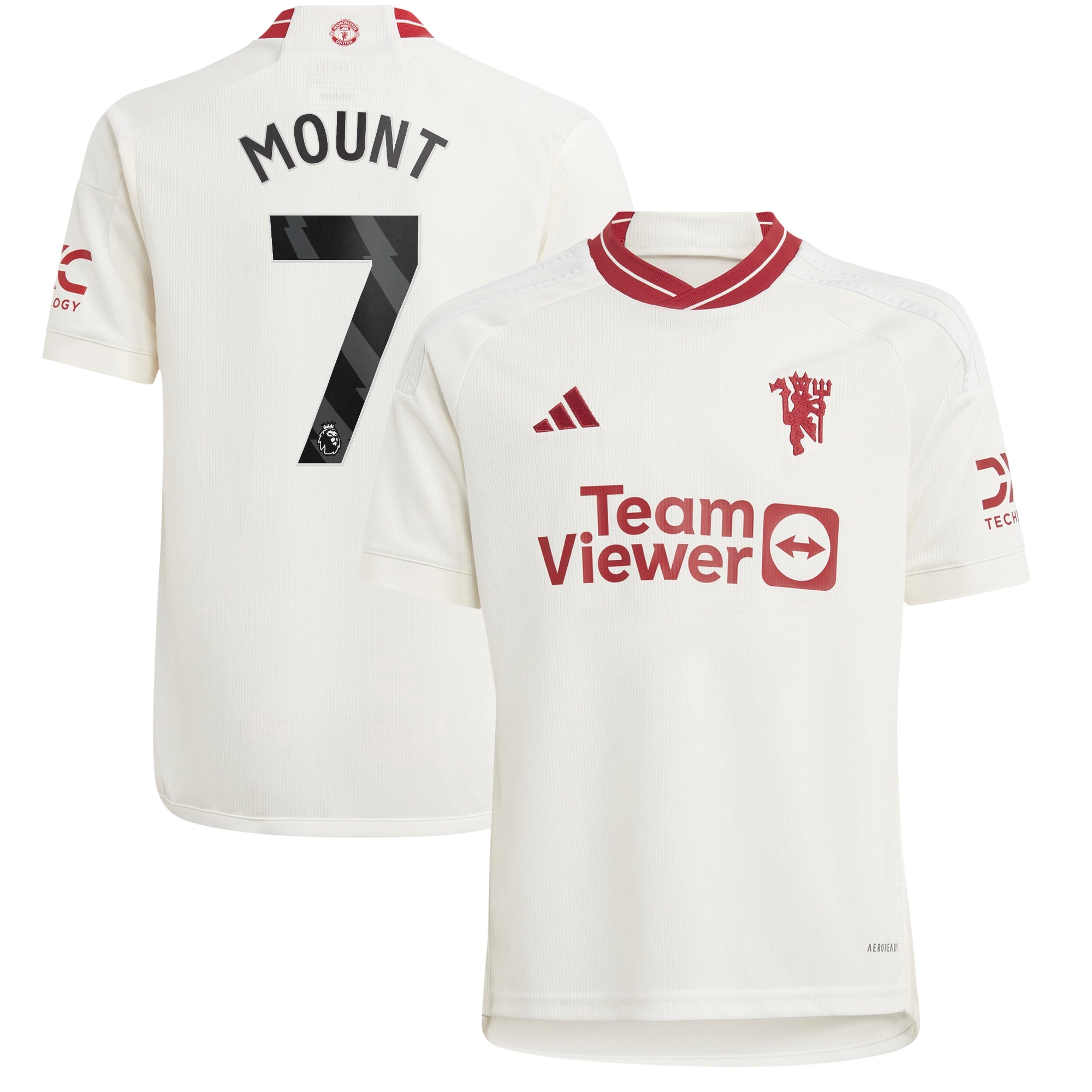 Mason Mount Manchester United adidas Youth 2023/24 Away Replica Player Jersey - Green/White
