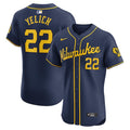 Christian Yelich Milwaukee Brewers Nike Alternate Home Elite Player Jersey - Navy