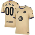 Barcelona Nike 2025/26 Away Stadium Replica Custom Jersey - Gold/Navy