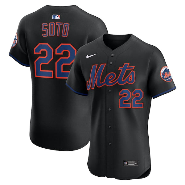 Juan Soto New York Mets Nike Alternate Elite Jersey - Black/White