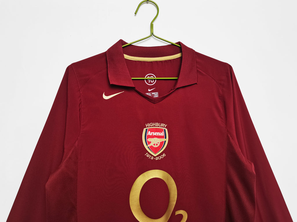 Arsenal Long Sleeve 2005-06 Home Vintage Jersey