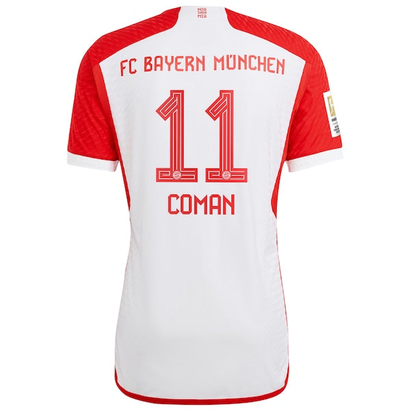Kingsley Coman Bayern Munich adidas 2023/24 Home Authentic Jersey - White/Black