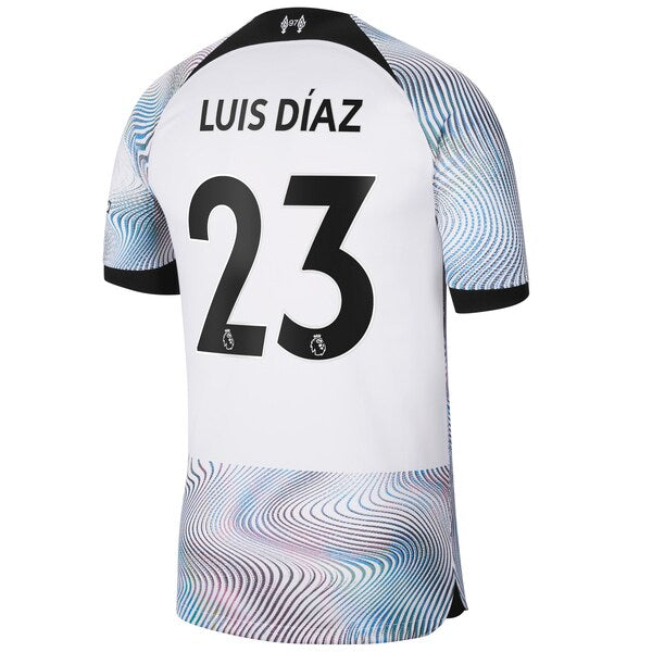 Luis Diaz Liverpool Nike 2022/23 Away Breathe Stadium Replica Player Jersey - White