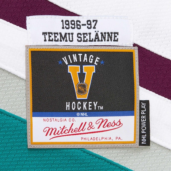 Teemu Selanne Anaheim Ducks 1996-97 Power Play Jersey - White/Purple
