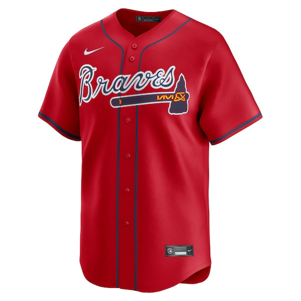 Spencer Strider Atlanta Braves Nike Alternate Limited Player Jersey - Red/White