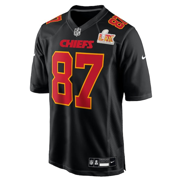 Travis Kelce Kansas City Chiefs Nike Super Bowl LIX Fashion Game Jersey - Carbon Black