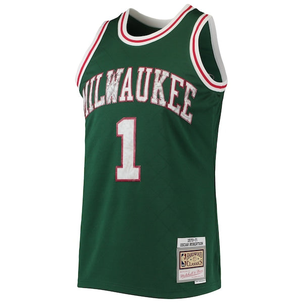 Oscar Robertson Milwaukee Bucks 1996/97 Hardwood Classics NBA 75th Anniversary Diamond Swingman Jersey - Green