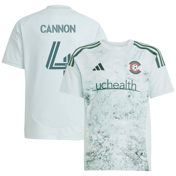 Reggie Cannon Colorado Rapids adidas Youth 2025 Headwaters Replica Player Jersey - Green
