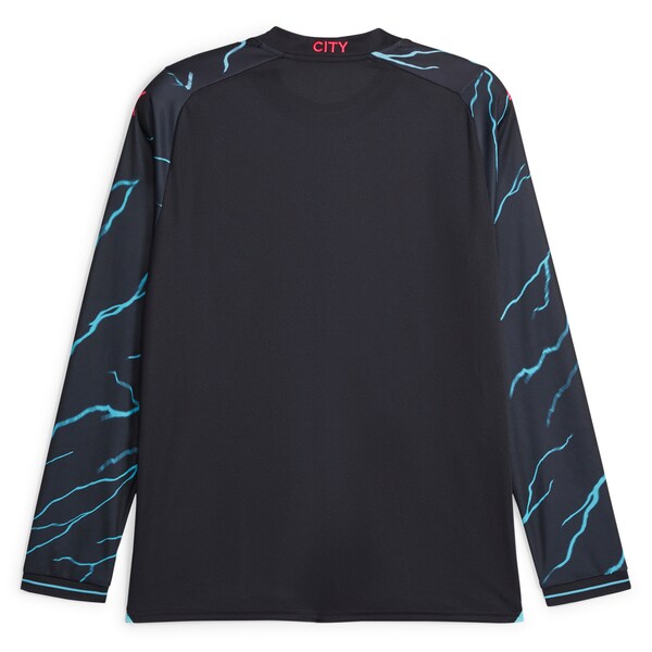 Manchester City Puma 2023/24 Third Long Sleeve Replica Jersey - Navy