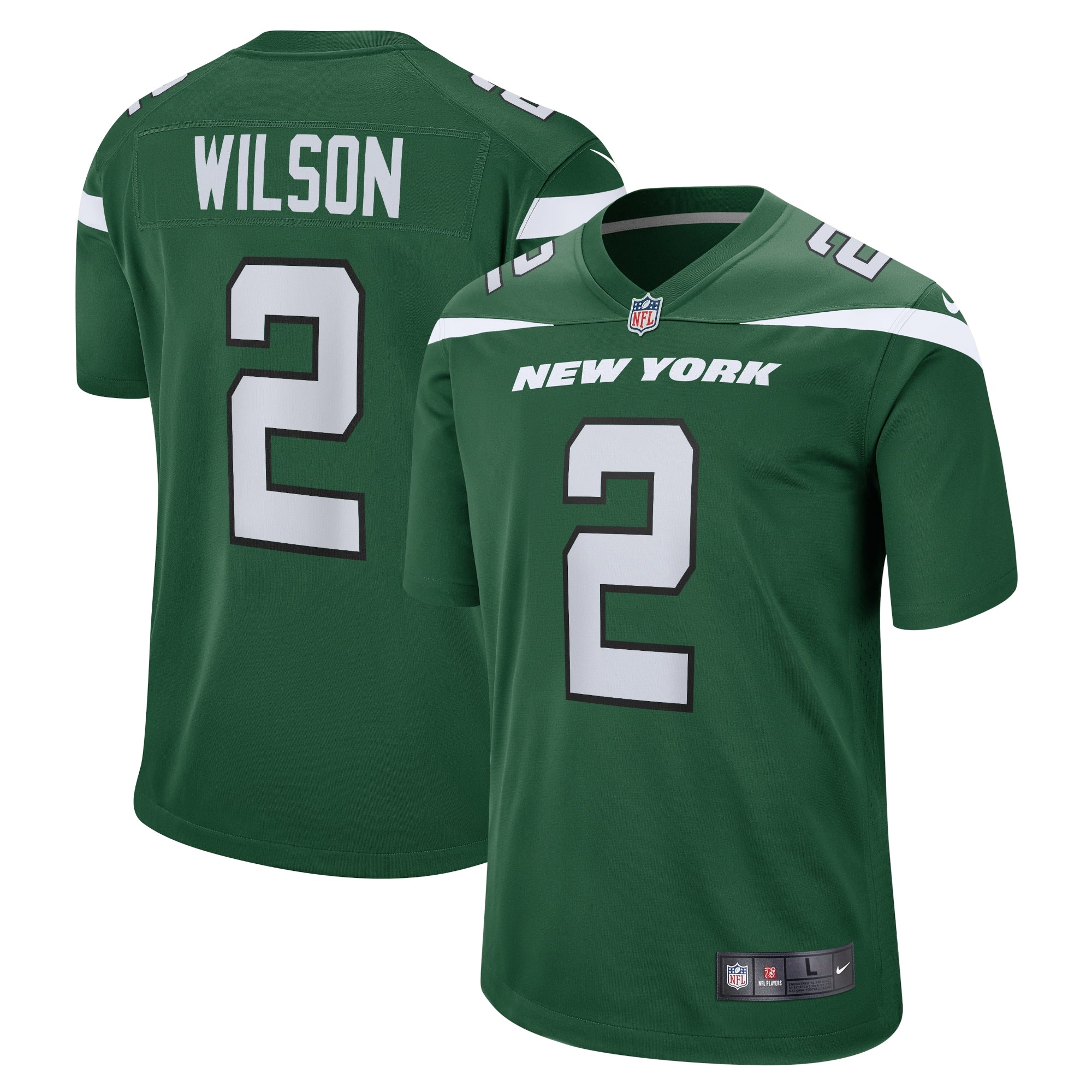 Zach Wilson New York Jets Nike Youth Game Jersey - Black/Green