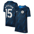 Nicolas Jackson Chelsea Nike Youth 2023/24 Away Stadium Replica Player Jersey - Navy