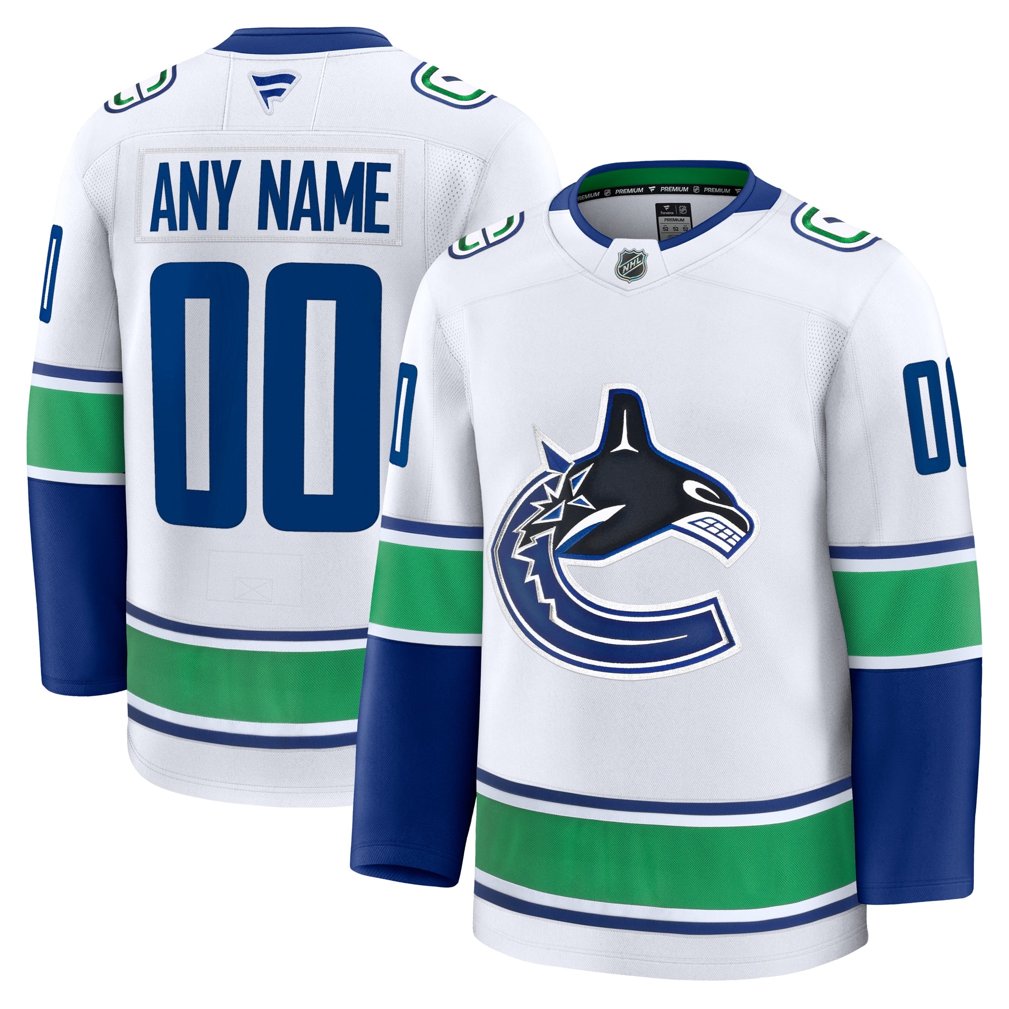Vancouver Canucks  Home Premium Custom Jersey - Blue/White