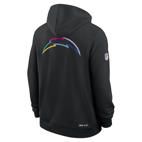 Los Angeles Chargers Nike 2025 NFL Crucial Catch Sideline Standard Issue Dri-FIT Hoodie - Black
