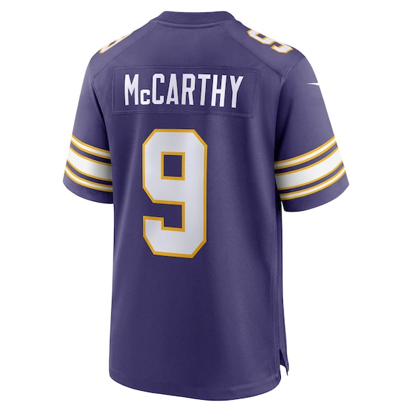 J.J. McCarthy Minnesota Vikings Nike 2nd Alternate 2024 NFL Draft First Round Pick Player Game Jersey - Purple